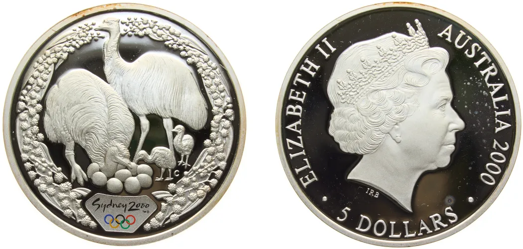 2000 C 5 Dollars - Elizabeth II (4th Portrait - Sydney 2000 Series