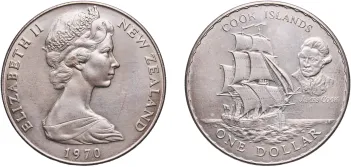 1982 1 Dollar - Elizabeth II (Berry Portrait; Takahe Bird, Silver