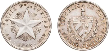 2 Centavos (Patria y Libertad) 1915 (XF) - United States Mint of