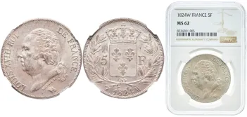 (1802) 11 AN 外国銀貨　フランス5F銀貨　1802年　AN12A A NB Coins | France - Mint Paris - VF) (NGC Francs 5 コレクション
