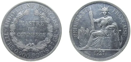 1905 A 1 Piastre (VF) - Paris Mint - French Indochina | Coins NB