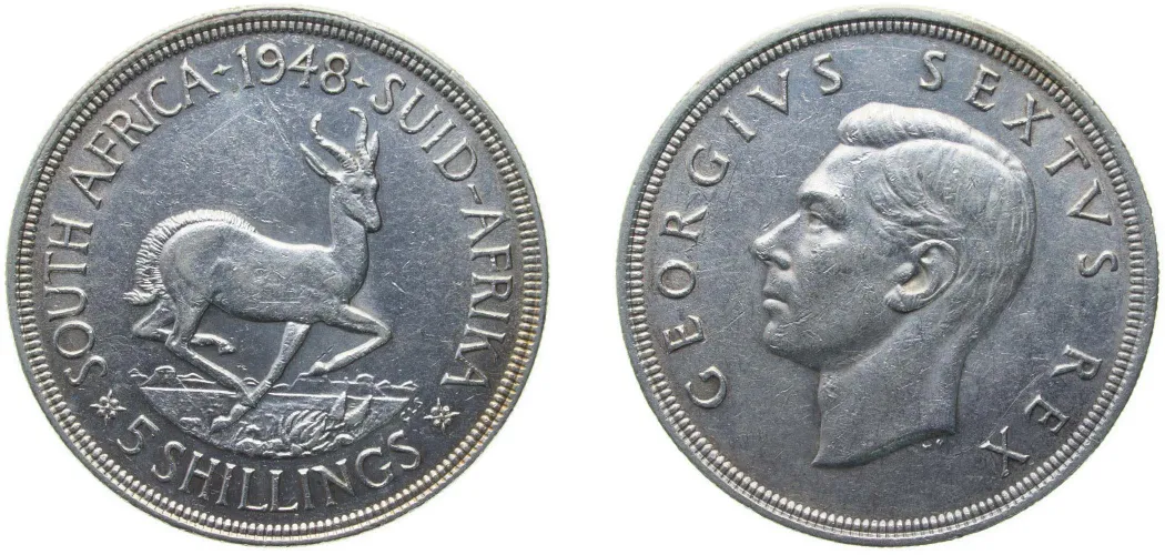 1948 5 Shillings - George VI (5 Shillings, SEXTVS REX) (XF