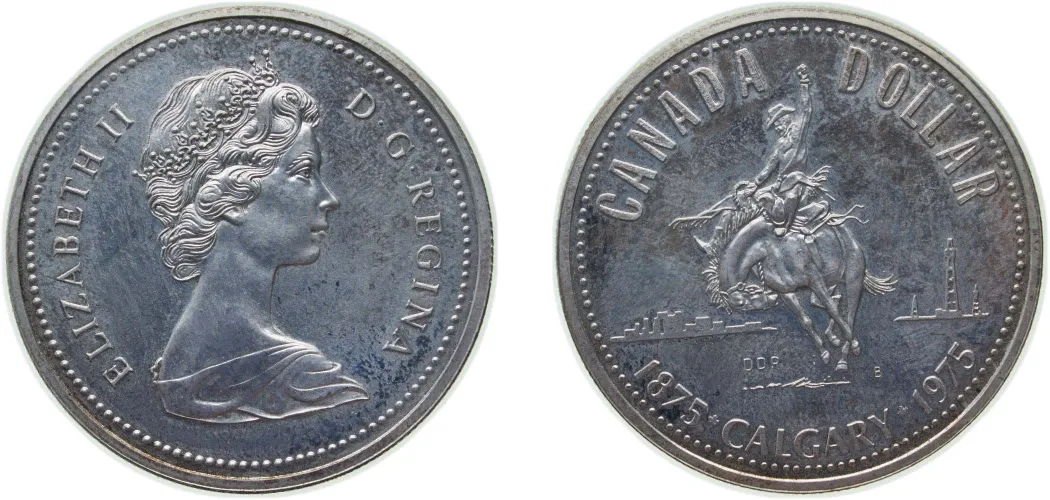 1975 1 Dollar - Elizabeth II (100 years Calgary) (UNC) - Ottawa