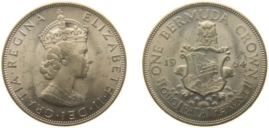 1964 1 Crown - Elizabeth II (1st portrait) (BU) - Royal Mint