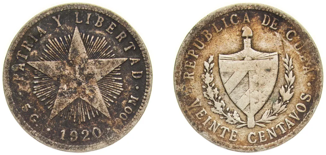 1920 20 Centavos (VF) - Philadelphia Mint - Cuba | Coins NB