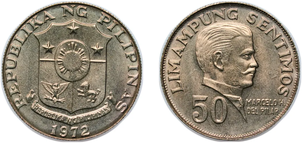 1972 50 Sentimos (BU) - Denver Mint - Philippines | Coins NB