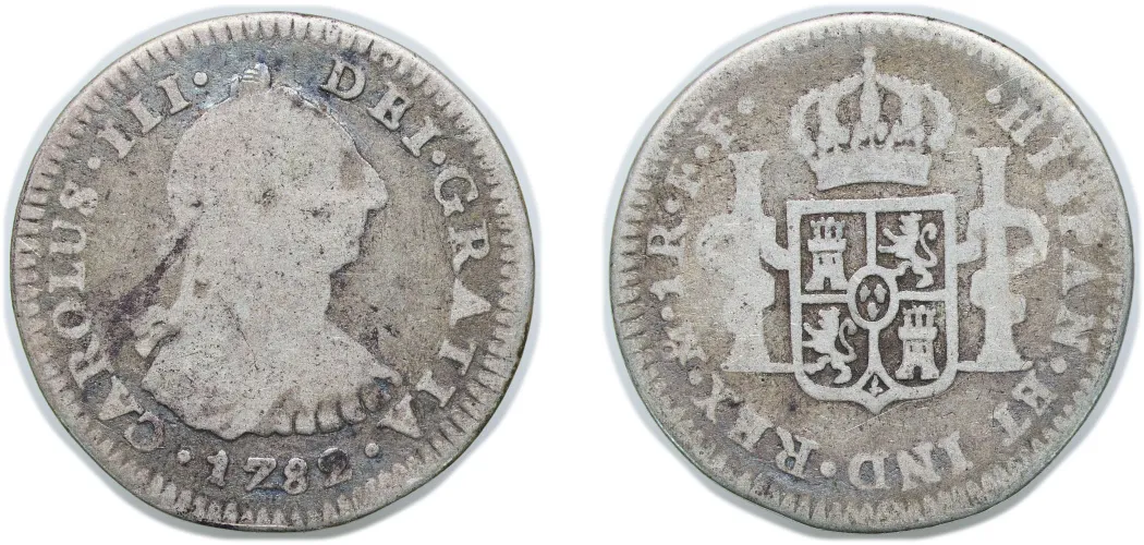 1783 FF 1 Real - Carlos III (F) - Mexico City Mint - Mexico