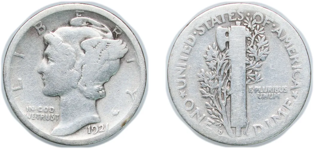 1921 D 1 Dime 