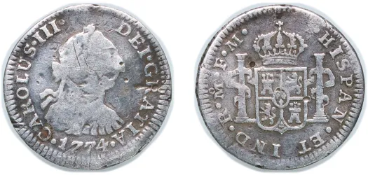 8 Reales - Charles III 1782 FF (VF) - Mexico City Mint - Mexico