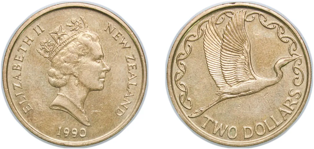 2 Dollars - Elizabeth II (3rd portrait) 1990 (UNC) - Royal Mint