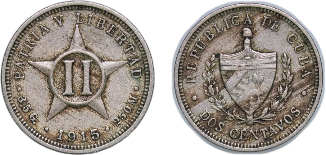 2 Centavos (Patria y Libertad) 1915 (XF) - United States Mint of