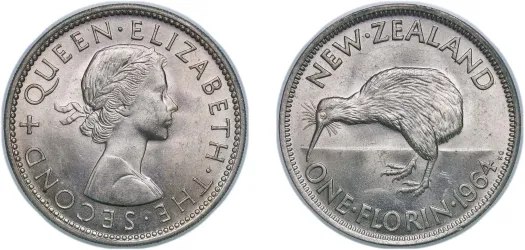 1 Dollar - Elizabeth II (Berry Portrait; Takahe Bird) 1982 (UNC