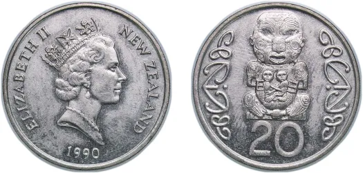 1 Dollar - Elizabeth II (Berry Portrait; Takahe Bird) 1982 (UNC