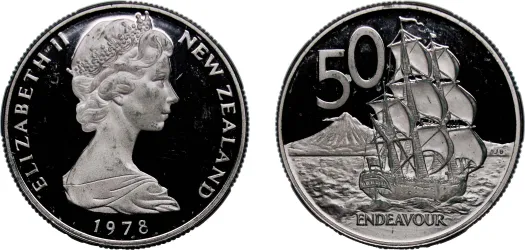 50 Cents - Elizabeth II (Endeavour) 1978 (PF) - Royal Mint - New