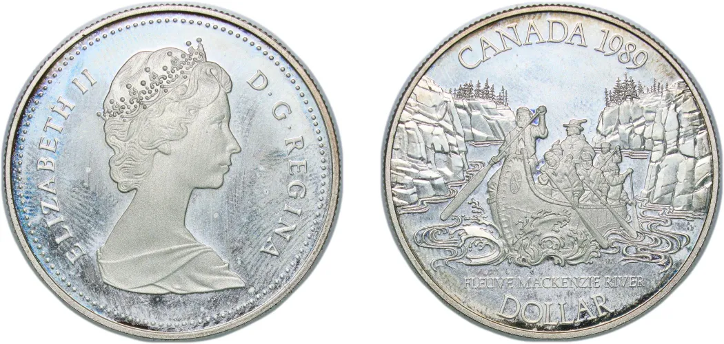 1 Dollar - Elizabeth II (MacKenzie River) 1989 (PF) - Royal