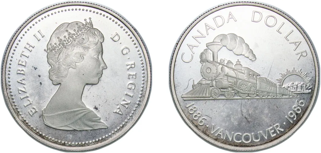 1 Dollar - Elizabeth II (Centenary of Vancouver) 1986 (PF) - Royal