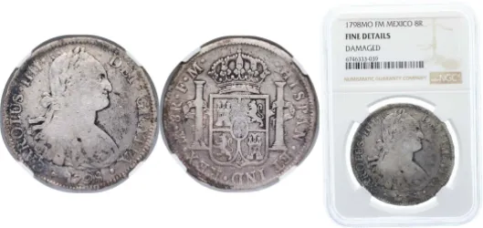 1806 TH 8 Reales - Carlos IV (VF) - Mexico City Mint - Mexico 1806 TH 8 Reales - Carlos IV (VF) - Mexico City Mint - Mexico