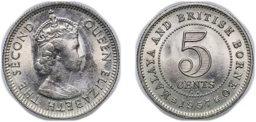 1937 H 1 Cent - Charles V. Brooke Rajah (UNC) - British Malaysia