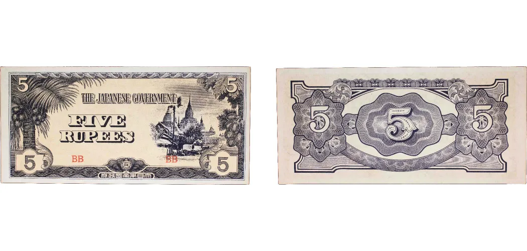 5 Rupees (Japanese Government) 1942 - 1944 (UNC) - Myanmar | Coins
