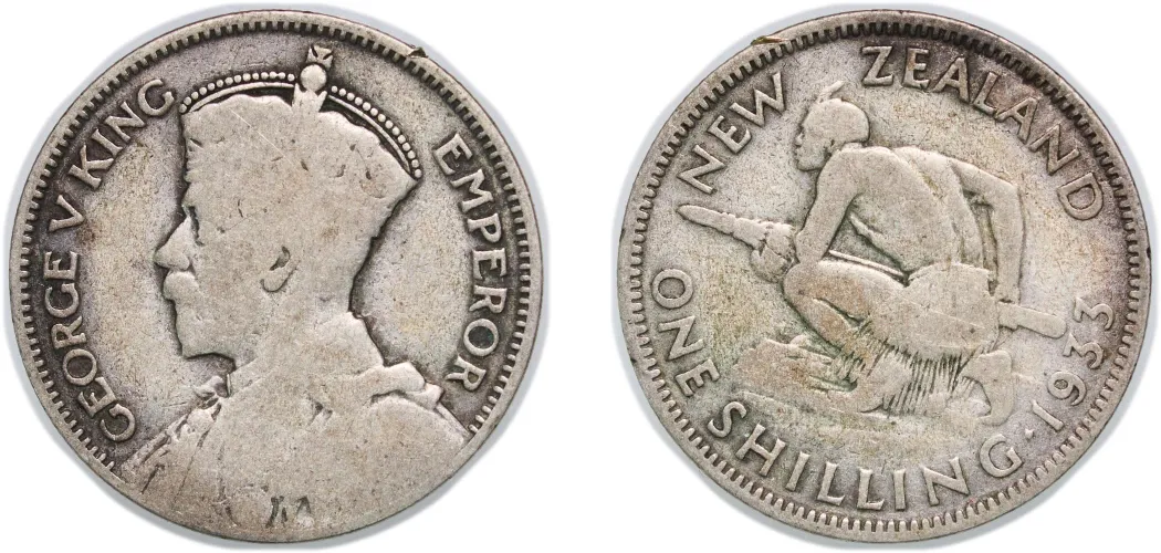 1 Shilling - George V 1933 (VF) - New Zealand | Coins NB - Auction