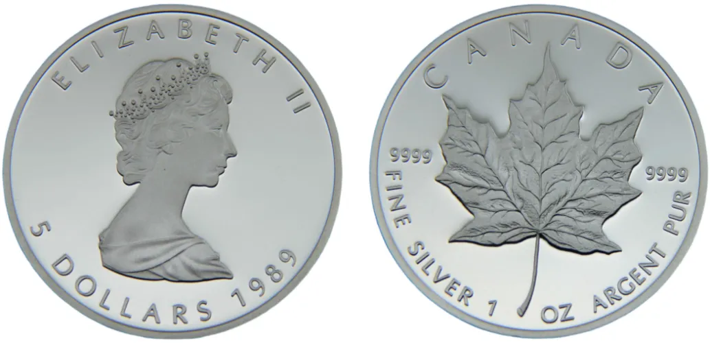1989 5 Dollars 1 oz. Silver Bullion Coinage (PF) - (Mintage 30000