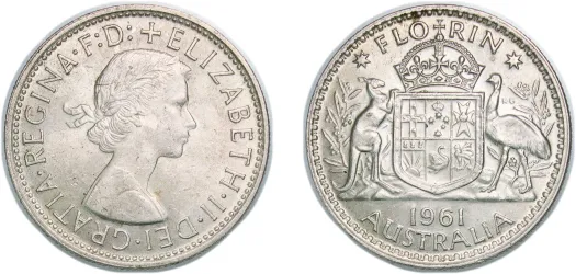 1918 M 1 Florin - George V (VF) - Melbourne Mint - Australia