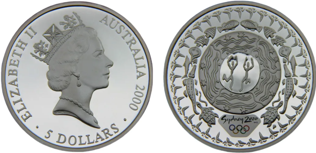 2000 5 Dollars 2000 Summer Olympics Sydney, Dreaming Festival (PF