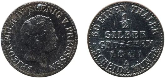 1846 A 1 Silber Groschen 2.1g (VF) - Berlin mint - Germany | Coins