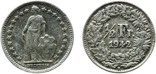 2 Francs (Helvetia standing; copper-nickel) 1979 (PF) - Bern Mint 2 Francs (Helvetia standing; copper-nickel) 1979 (PF) - Bern Mint