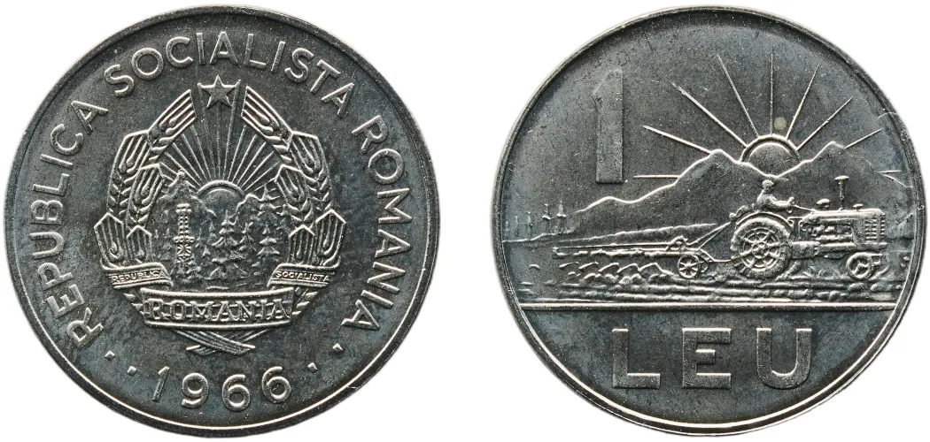 1 Leu 1966 (UNC) - Bucharest Mint - Romania | Coins NB - Auction