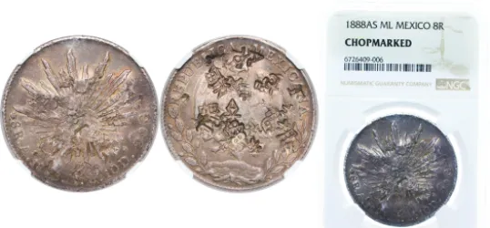 8 Reales 1888 As ML Wonderful patina (NGC) - Alamos Mint - Mexico