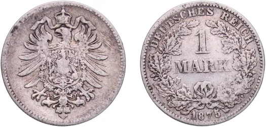 1 Deutsche Mark 1954 G (VF) - Staatliche Münze Baden-Württemberg