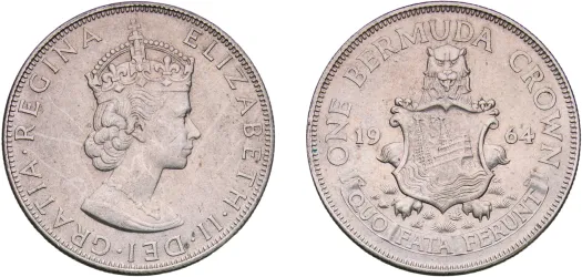 1964 1 Crown - Elizabeth II (1st portrait) (BU) - Royal Mint