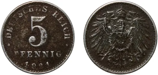 1 Deutsche Mark 1954 J (VF) - Hamburgische Münze, - Germany