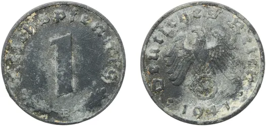 1 Reichspfennig 1941 B (VF) - Vienna Mint - Germany | Coins NB