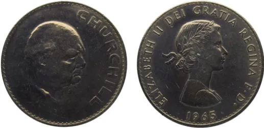 1965 1 Crown Death of Sir Winston Churchill, 1965 (NULL) - Royal