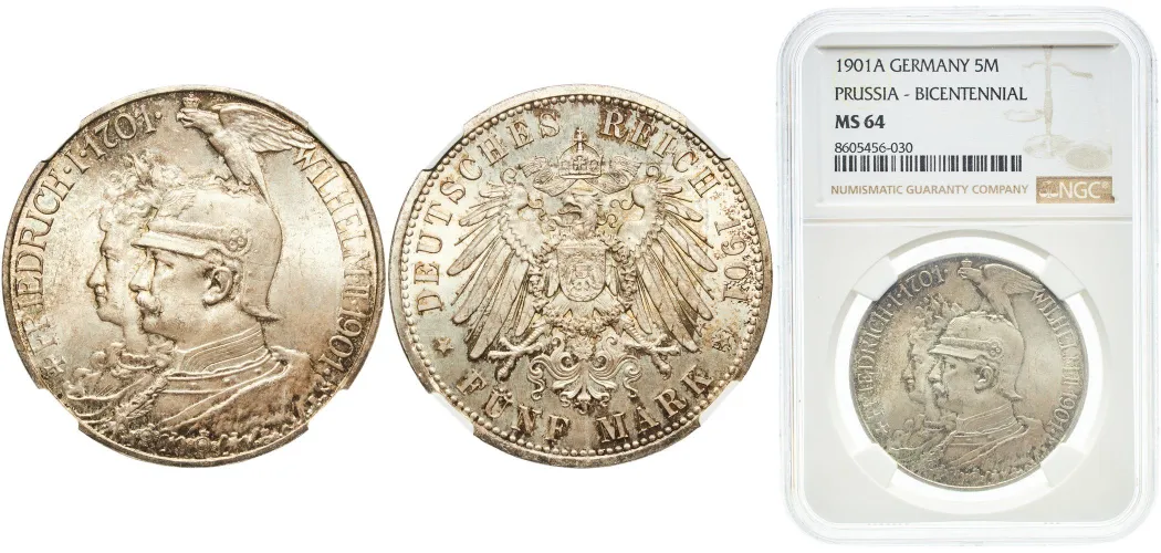 5 Mark - William II (Kingdom of Prussia) 1901 A (NGC MS 64