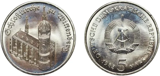 1 Deutsche Mark 1954 J (VF) - Hamburgische Münze, - Germany